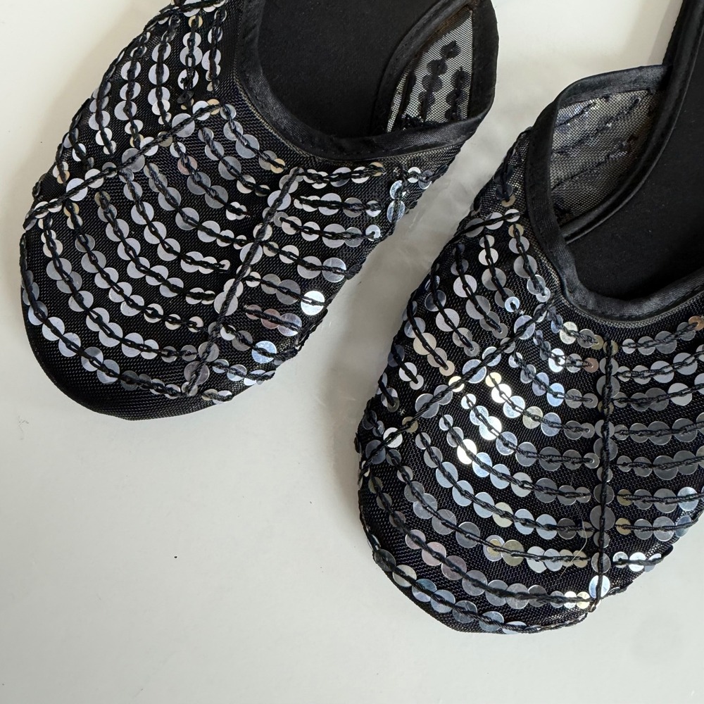 CL by Laundry Sequin Mesh Round‎ Toe Flats
